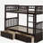 Bunk Bed with Drawers, Convertible Bed