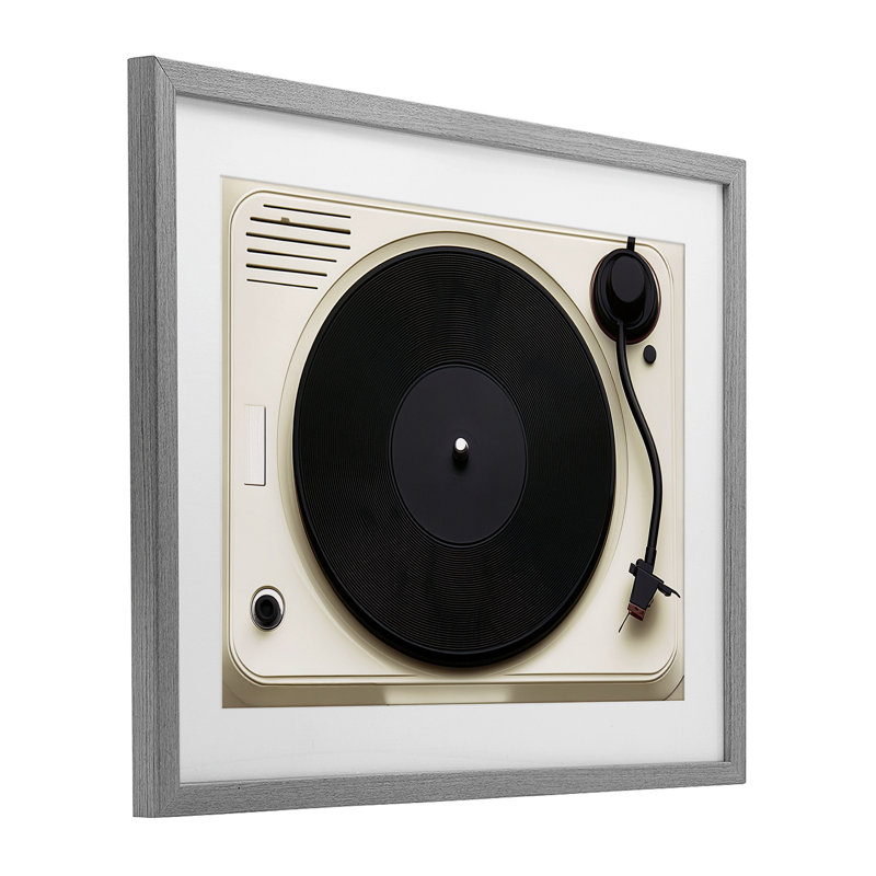 Impression de plateau tournant Classic Tunes sous verre, conception par Annabelle Hall, H 13 po x l 16 po