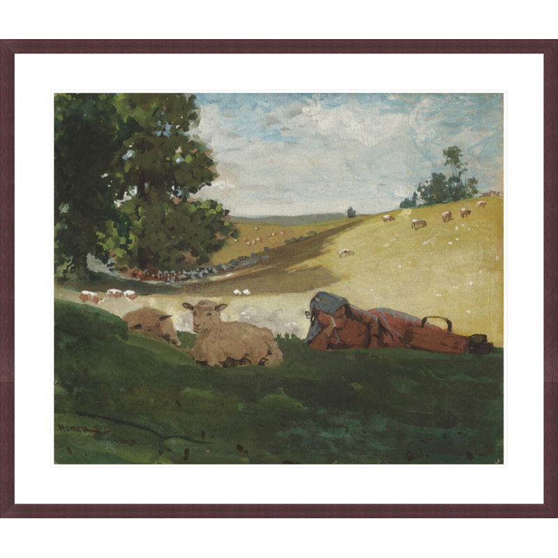 «Warm Af après-midi» par Winslow Homer, impression giclée sur cadre, H 33,5 po x l 38,96 po