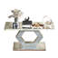 Table console d'entrée hexagonale en cristal étincelant - Table console moderne haut de gamme avec effets de verre diamant, table de canapé luxueuse à deux niveaux (55 po L x 14,17 po l x 31,5 po H)