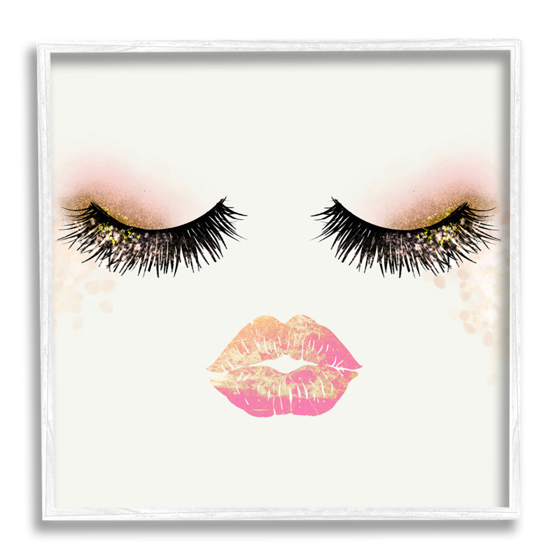 «Babe Face Sparkling Glamour Fashion», art mural sur toile tendue par Ziwei Li, H 12 po x l 12 po