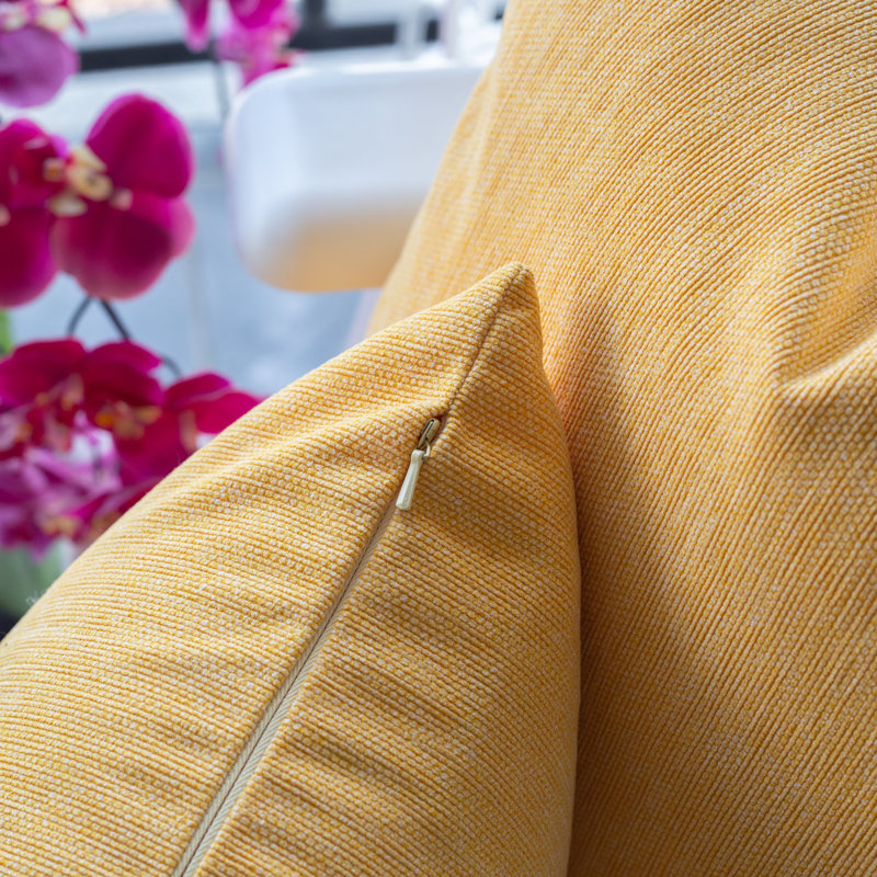  Indoor / Outdoor Throw Pillow, Mustard, 20" H x 20"  W