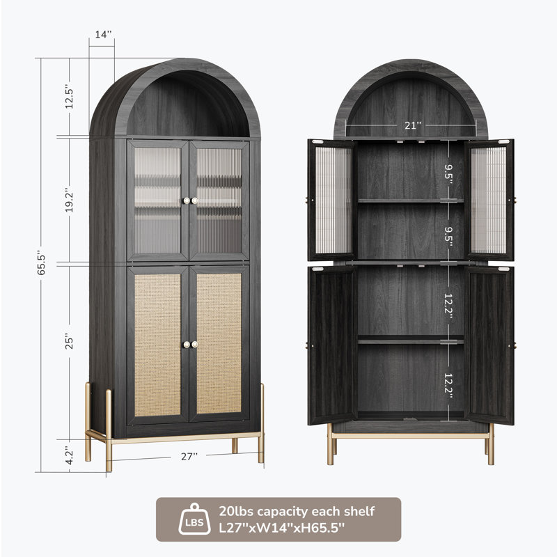 Dalmore Dining Cabinet, Black