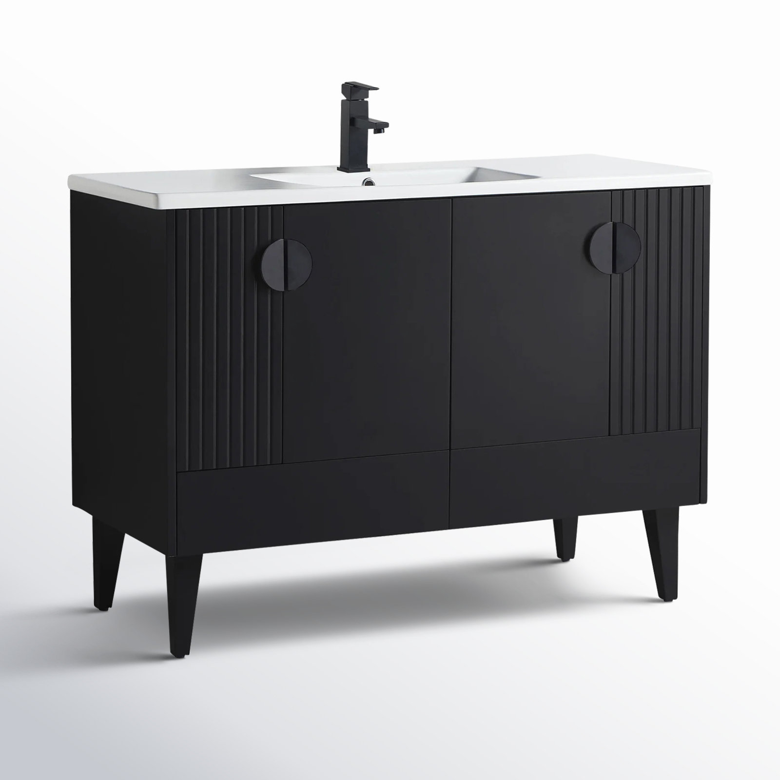 Saimah 48'' Single Bathroom Vanity, Black, Black