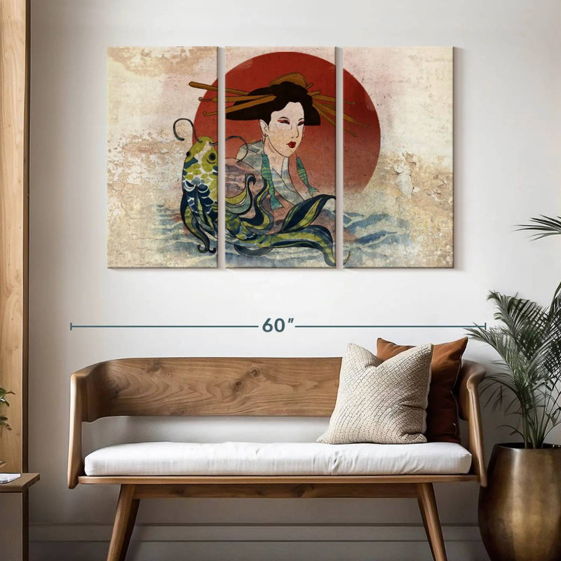 Leisha Geisha et Koi, H 32 po x l 50 po