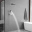 Robinet de douche monocommande à système de pluie 2,5 gallons par minute avec débit réglable et chromé (valve incluse)