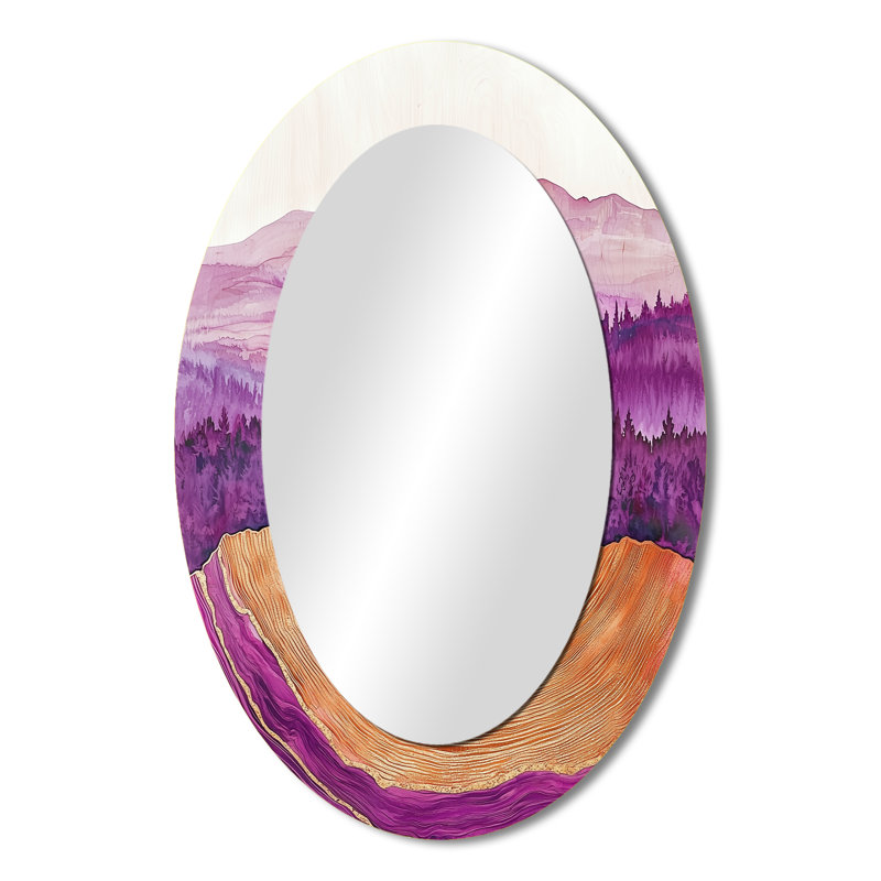 Miroir mural oval mauve, 36 po x 24 po