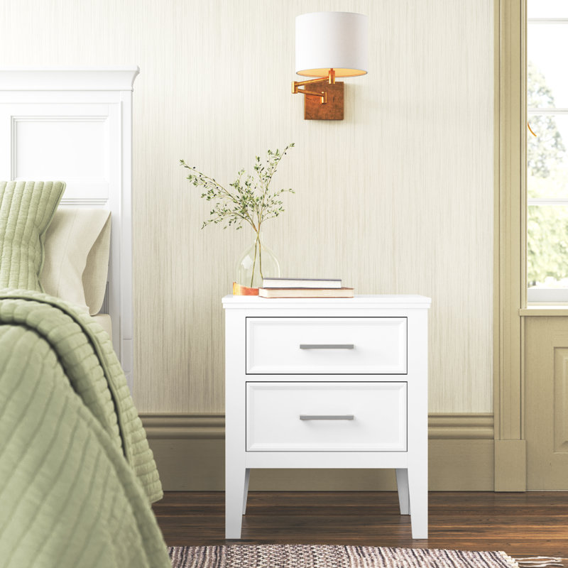 Jonnathan 2-Drawer Nightstand, White