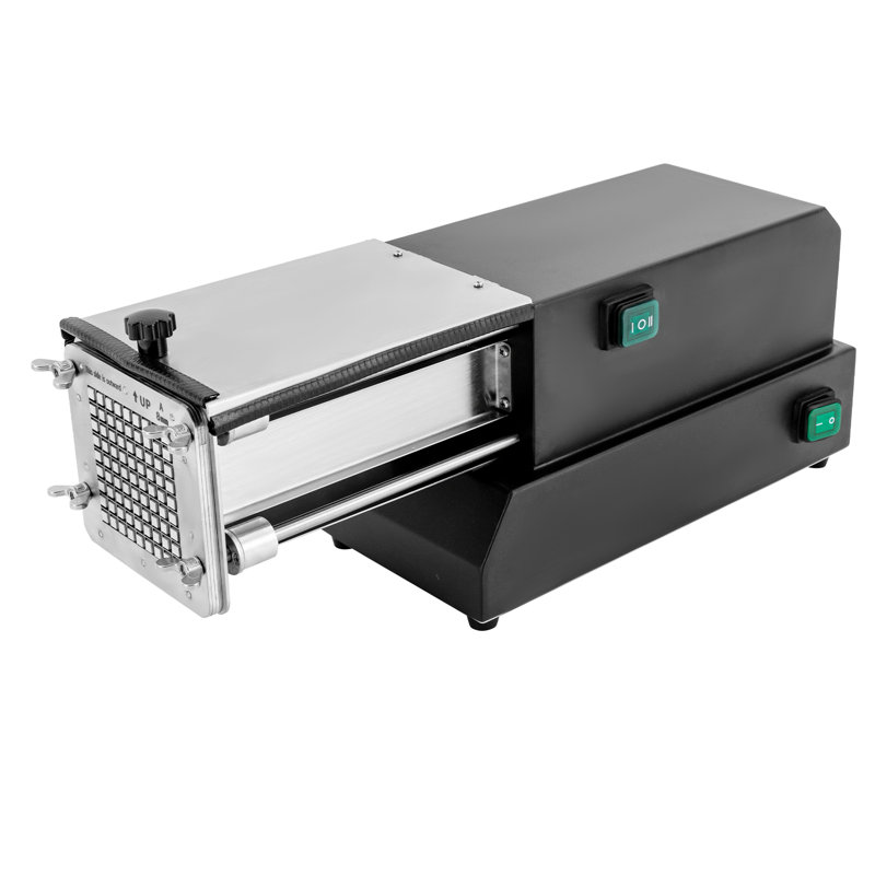 Electric French Fry Cutter with 2 Sizes of Replaceable Blades, Black