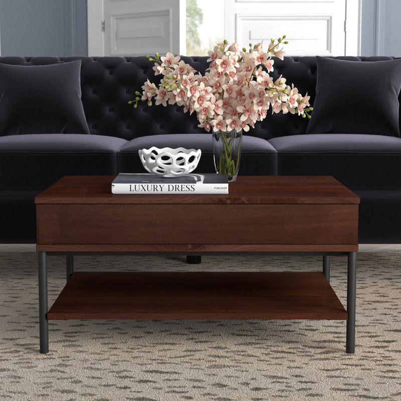 Cates Coffee Table, Brown, Black
