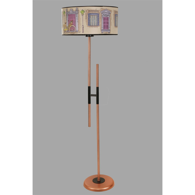 Lampe sur pied 65 po Djako, Or rose