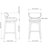 Ena Lucia Bar/Counter Stool - Harvest Jute Seat - Ebano Frame-653515076-653515077