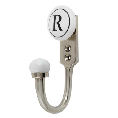 Letter R Ceramic Wall Hook