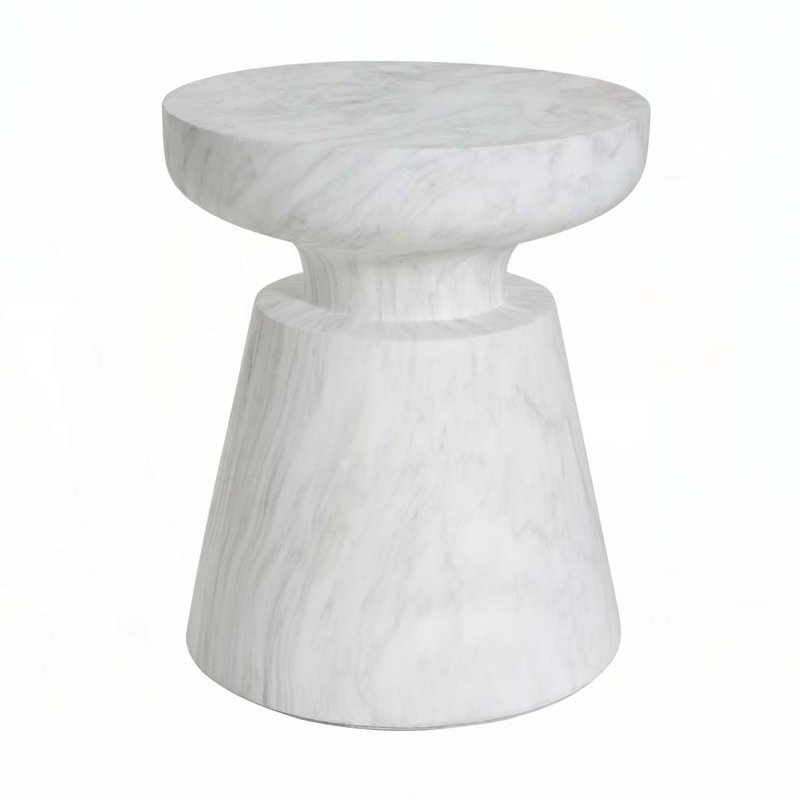 Tablette d'extérieur pour terrasse en béton, Blanc