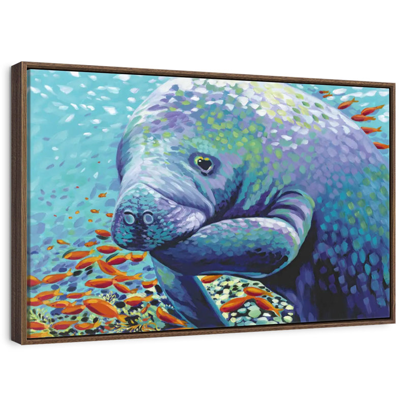 Chérie de mer II, Cadre flottant en noyer, 31 po x 21 po