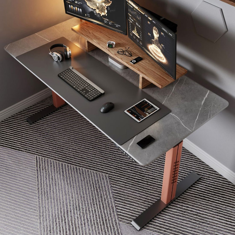 Bureau debout gris en pierre frittée, 62.99