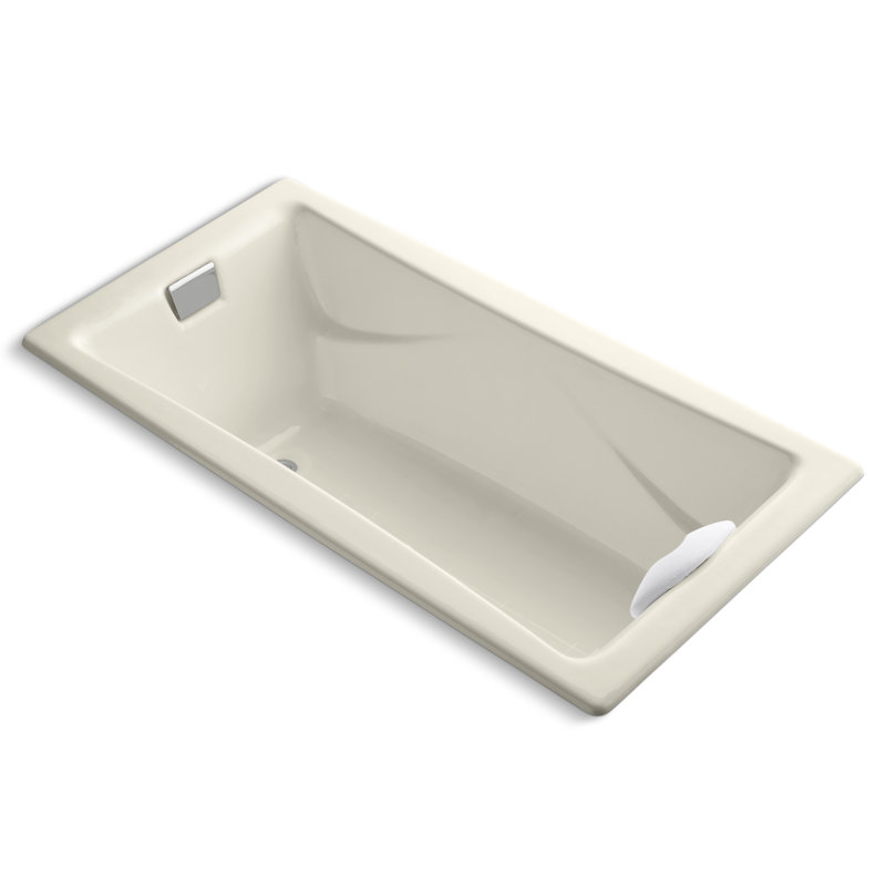 Tea-for-Two 72" x 36" Soaking Bathtub, Almond