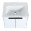 Meuble-lavabo avec lavabo et deux petites tablettes de rangement