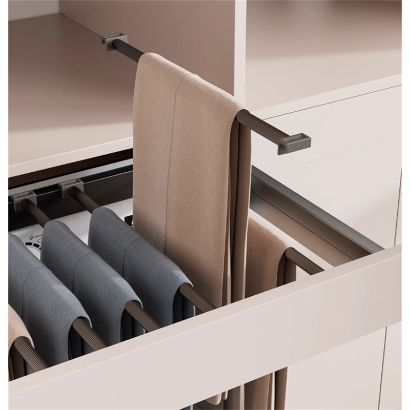 Aluminum Alloy Retractable Clothes Rack For Balcony, 2.28" H x 25.98" W x 17.71" D