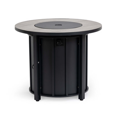 Foyer de table au gaz propane de 30 po, foyer rond en acier de 50 000 BTU avec plateau pour terrasse extérieure