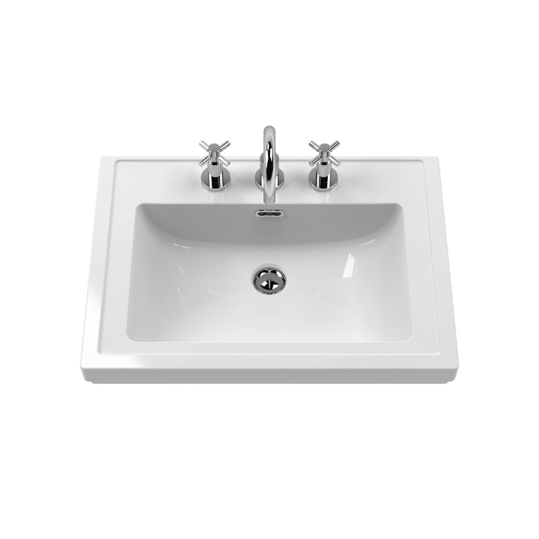 Old London 630mm Single Bathroom Vanity with Integrated Fireclay Basin