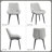 Faux Leather Upholstered Metal Dining Chair-957567176-957567177