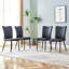 Ensemble de chaises contemporaines rembourrées en polyuréthane au design ergonomique, idéales pour les cuisines, les salons et les différents espaces.-835061782