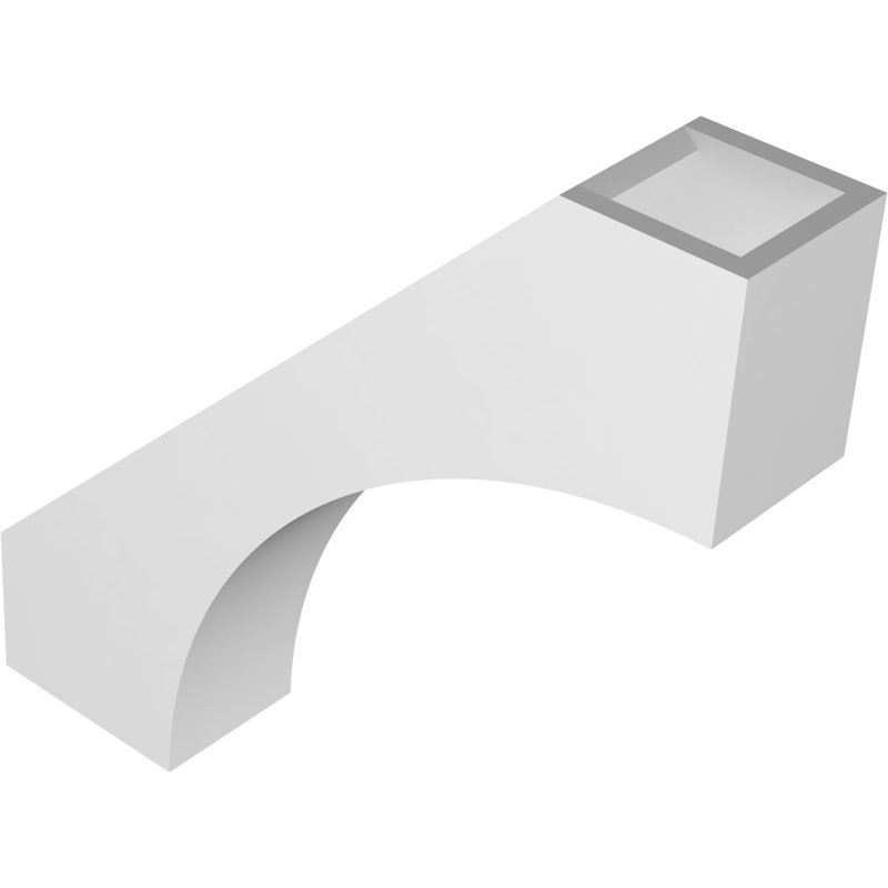 Attelle de genou en PVC de qualité architecturale 3 po x P 14 po x H 14 po Westlake, H 14 po x l 3 po x P 14 po