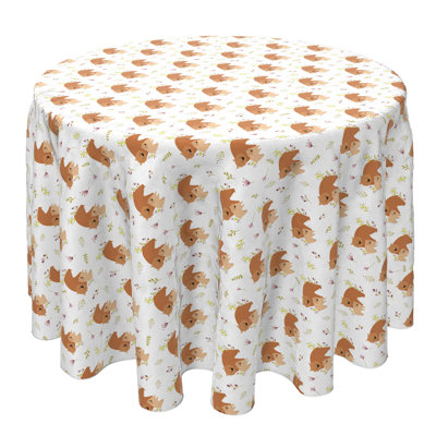 Round Cotton Twill Tablecloth