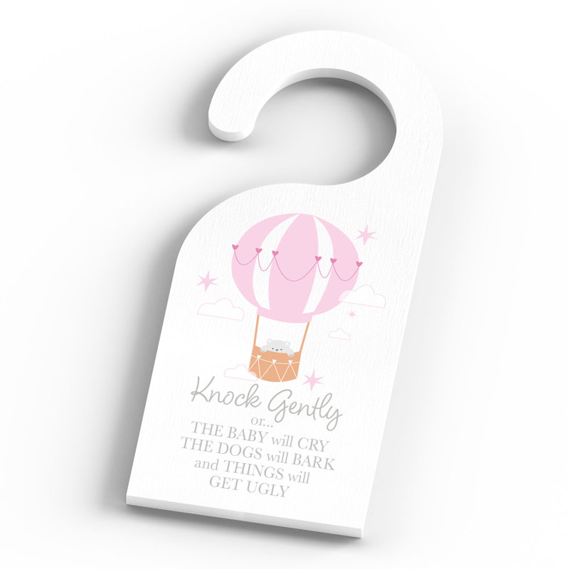Creswell Text & Numbers Box Signs & Plaques, White/Pink