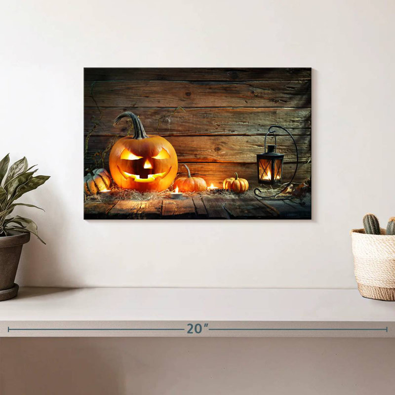 Jack O Lantern rustique, H 8 po x l 12 po
