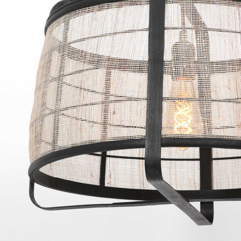 Adavia 1 - Light Black Drum Pendant