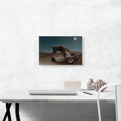 «The Sleeping Gypsy 1897» par Henri Rousseau, reproduction d'art sur toile tendue