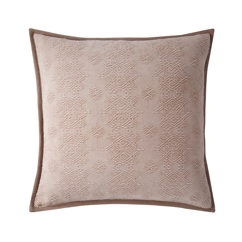 SYRACUSE Pillow Cover & Insert, Tan, Square 22"