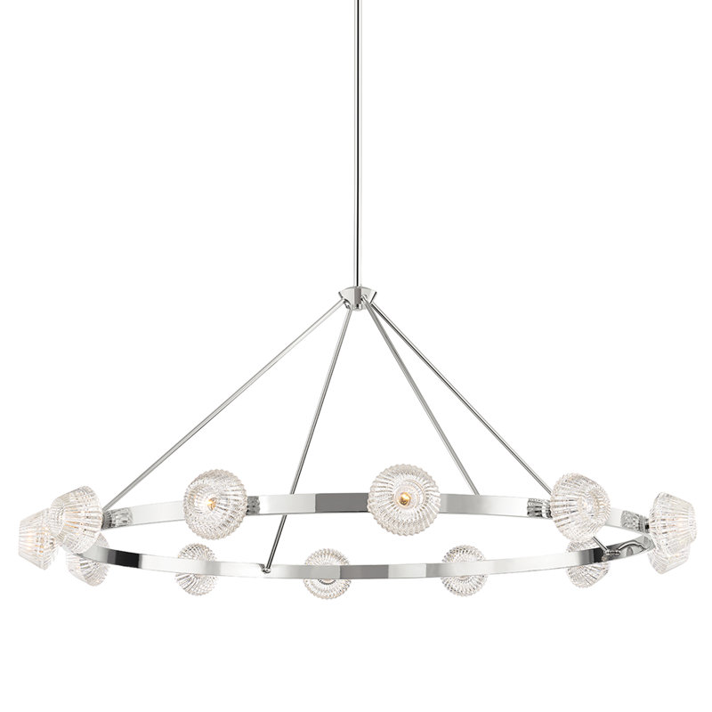 Barclay 12 - Light Chandelier, Polished Nickel