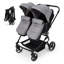 Double poussette légère côte à côte pour les jumeaux, poussette de voyage compacte pliable pour bébé avec auvent réglable et sièges inclinables, noir-117169558