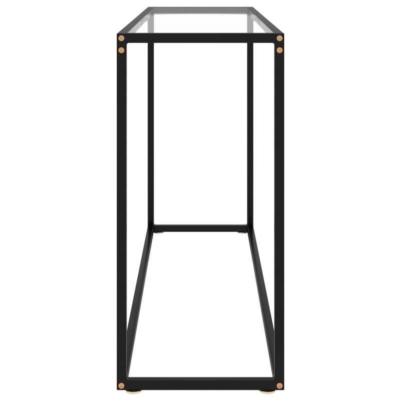 Console en verre trempé, Transparent, H 29,53 po x l 47,24 po x P 13,78 po, Without Feet