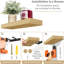 Tablettes flottantes murales pour décoration murale Sorbus - Moyen 16,25 po, paquet de 4, bois d'érable-826245565-826245506