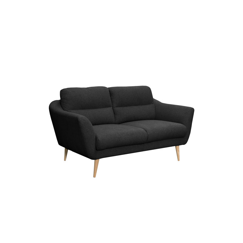 Rosales Odense 2 Seater Upholstered Loveseat, Black, 2