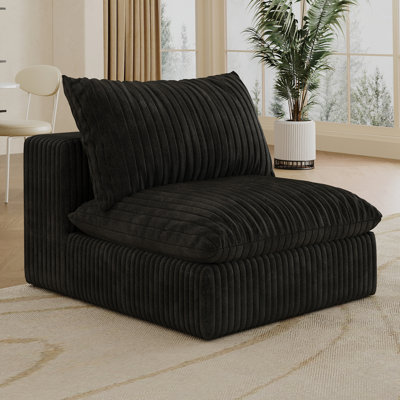 Cloud Sofa,Corduroy Fabric,Deep Seat Couches,Double-layer design,Removable Cushion,No Assembly, DIY Combination for Living room, Bedroom,Conference room ,Apartment