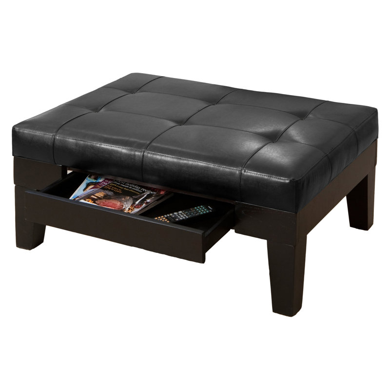 Repose-pieds moderne en cuir