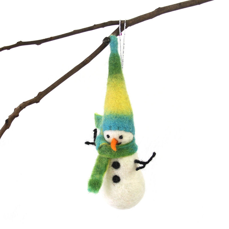 Ornement figurine suspendue bonhomme de neige christmas