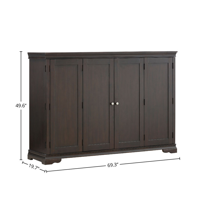 Caliann Solid Wood Murphy Bed, Espresso, Queen