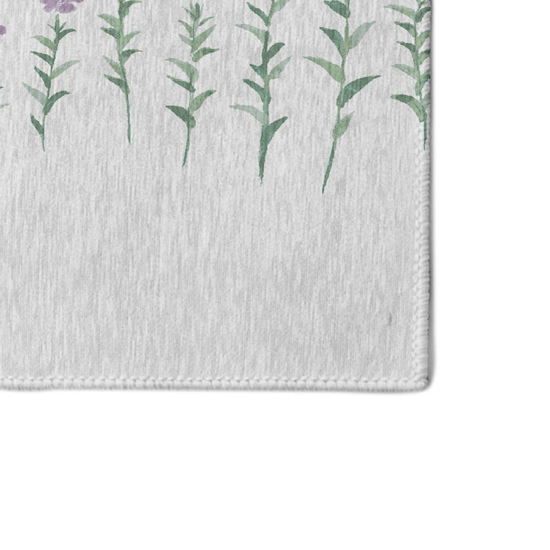 Tapis décoratif florale pourpre/vert alvordton, Rectangle 2 pi x 3 pi