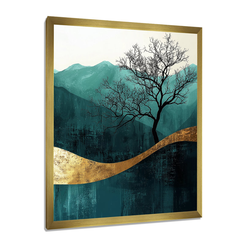 Krogman - Landscapes Wall Art Prints, H 32 po x l 24 po, Reproduction encadrée d'une seule photo, Doré