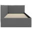Corner Bed Frame with Headboard Dark Grey Velvet-1568337262