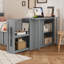 Lit plateforme simple en bois multifonctionnel avec bureau intégré et tablette de rangement pour une utilisation optimale de l'espace-1794105767