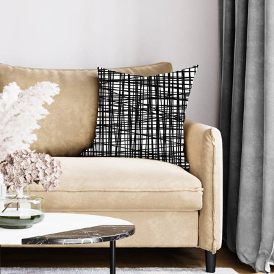 Abstract small stripes - 20"x20" Throw pillow cover - Poly twill - Print on demand