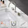 Circular X 2-handle 8" Widespread Bathroom Faucet with Pop Up Drain