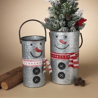 Christmas Snowman Tin With Window Lid by Place & Time